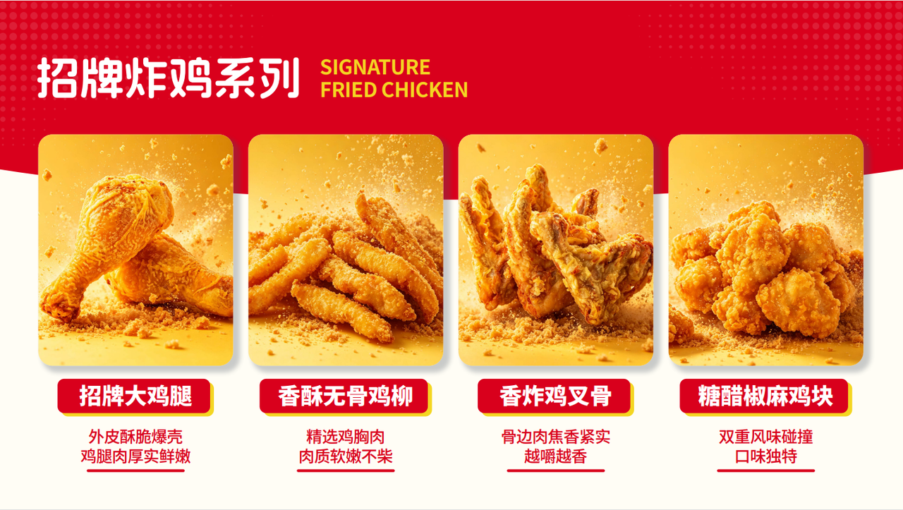 招牌炸鸡系列产品展示一