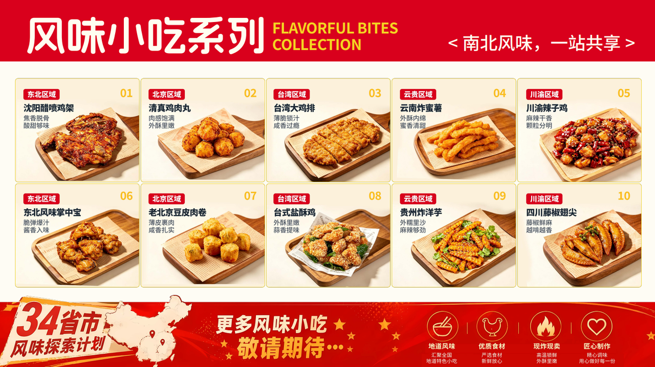 风味小吃系列：南北风味，一站共享